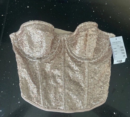 Size 32b primark sequin corset - 32b,