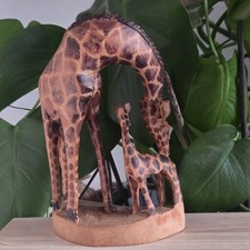 Hand Carved Wooden Giraffe