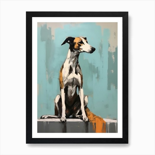 Whippet dog painting light - whippet,