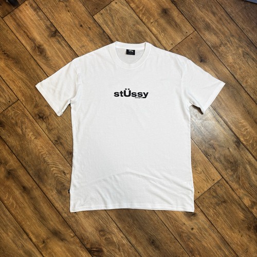 Stussy men white - men's, spellout
