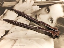 Antique Victorian reversible metal nutcracker-vintage-1o