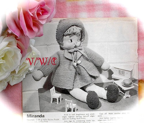 Large print vintage 50s - vintage, doll