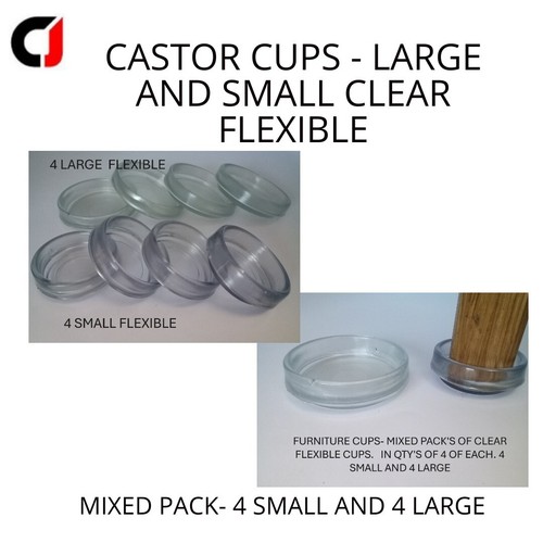 Castor cups clear - castor,