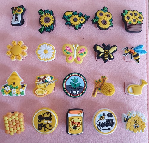 Shoe charms sunflower daisies - charms,