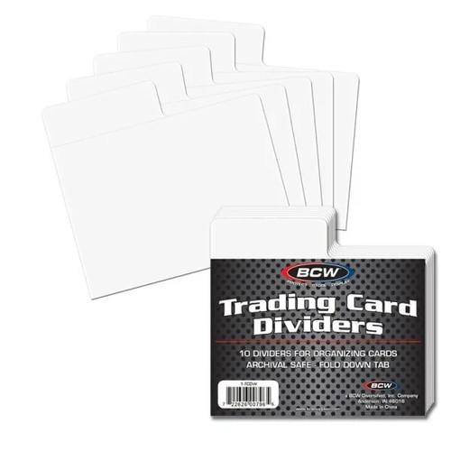 Bcw trading card dividers - trading,