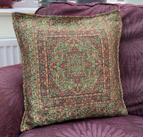Tapestry cushion cover with - cushion,