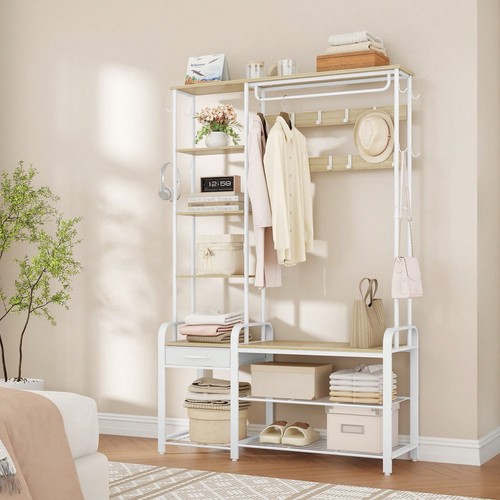 White oak hall tree coat - hall,