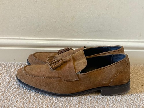Men tassle brown loafer slip - tassle,