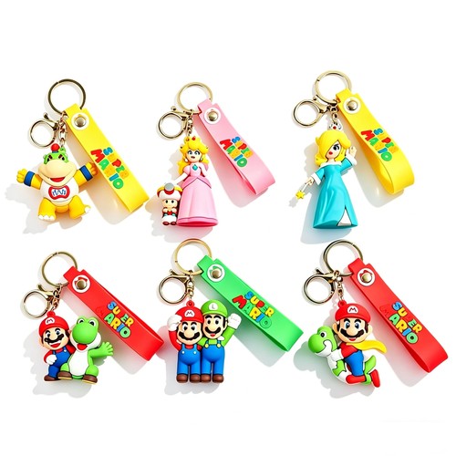 6pcs cute mario keychains - mario,
