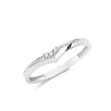 Solid 9ct White Gold 0.10ct