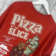 Teenage Mutant Ninja Turtles Pizza Hut Primark Medium Red T-Shirt TMNT