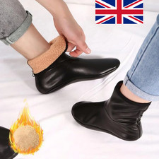 Thermal PU Leather Socks, Warm Fleece Lined Anti-Slip Home Floor Unisex Socks