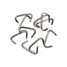 Hog rings x 100 , mild steel, upholstery, car seats, fencing, cage making.