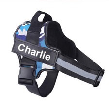 Personalised No-Pull Dog Harness Reflective Strip Adjustable Small Medium Large