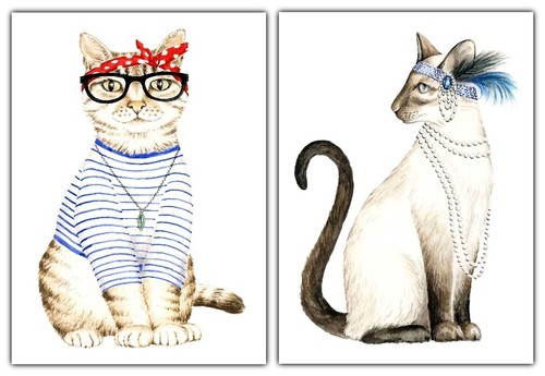 Notelets pack cats - 4,