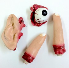 Severed Eye Ball, Ear & Fingers Eyeball Halloween Decoration Prop Zombie Latex