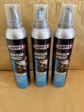 3x WYNNS CAR DASH CLEAN & PROTECT ANTI-STATIC FOAM SEMI GLOSS CLEANS/RESTORES