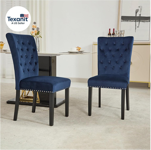 Velvet dining chairs set - chairs,