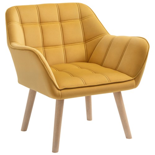 Homcom luxe velvet feel accent - homcom, velvet-feel