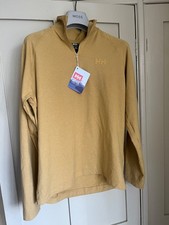 NEW: Helly Hansen Verglas 1/4 Zip Warm Base Layer / Top, Sand, Medium