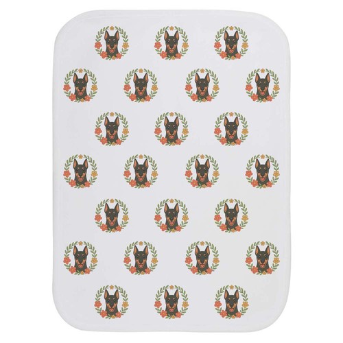Doberman floral wreath baby - 'doberman,