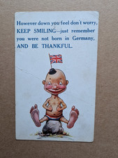 RARE OLD POSTCARD POSTMARK SHIP CENSOR WW1 ARTIST HUMOUR BAMFORTH 1910S PS 411