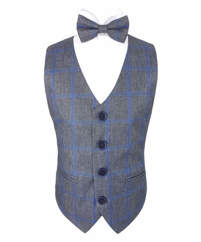 Boys tweed windowpane check - windowpane,