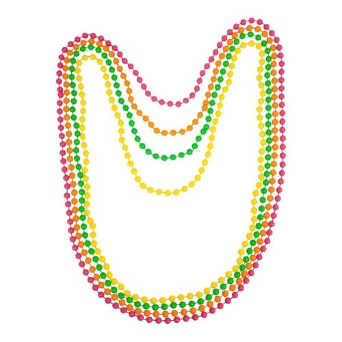 Neon beads necklace 80s - beads,