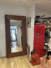 Large Mahogany Framed Mirror Wall Mounted Or Standing