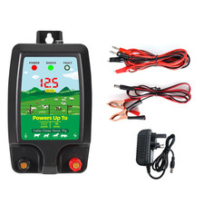Electric Fence Energiser 12v Battery Power 1.5J-2J 10km Horse Fencing Kit (12KV)