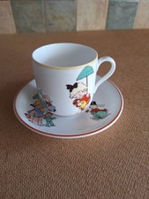 ART DECO SHELLEY MABEL LUCIE ATTWELL CUP & SAUCER WITH INSCRIPTIONS