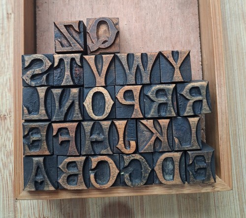Vintage wooden letterpress - vintage,
