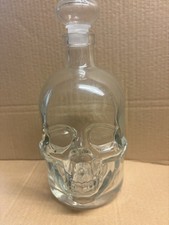 Glass skull bottle with - skull,