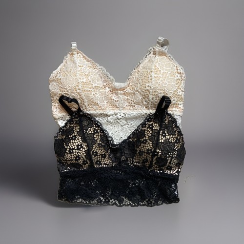 Set padded lace bralettes - padded,