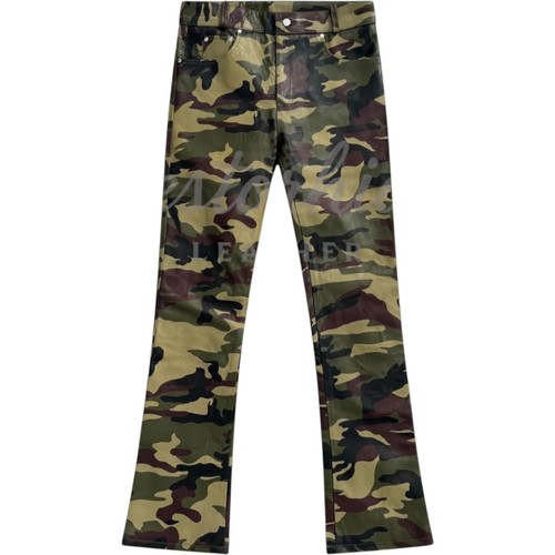 Camo leather pants stylish - camo,