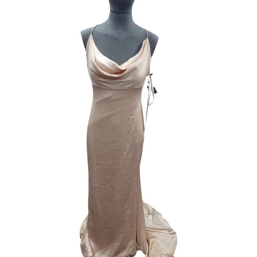 Satin prom dress champagne - satin,