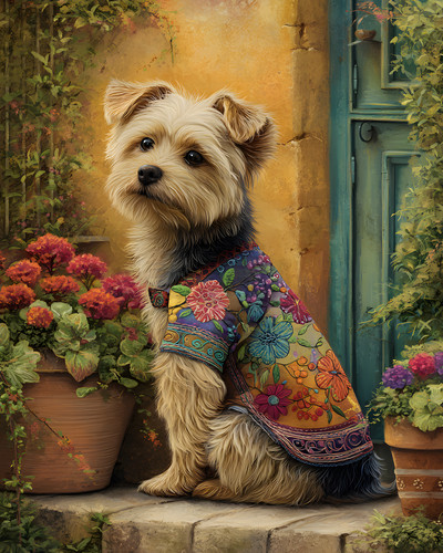 Yorkshire terrier colorful - yorkshire,