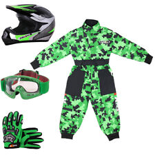 ZORAX ZOR-X19 Kids Motorbike Set Motocross Helmet & Goggles & Gloves & Camo Suit