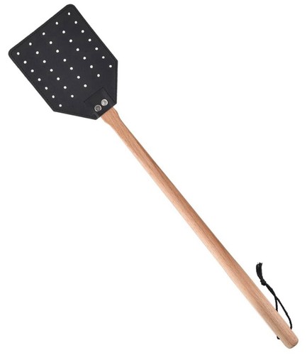 Leather fly swatter - fly, riveted