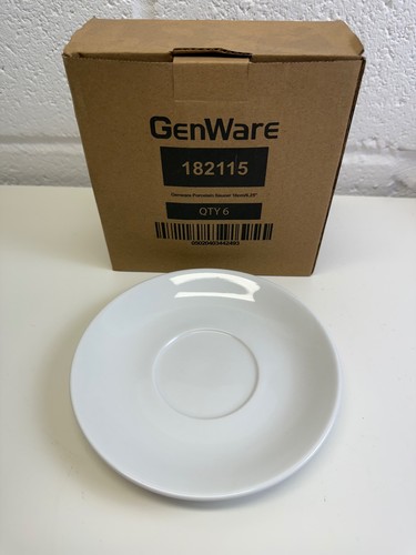 Genware porcelain white saucer - genware,
