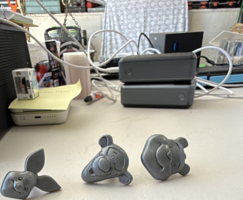 Disney knob set - 3-pack, gray