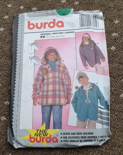Burda 3705 sweatshirt boy girl - burda,