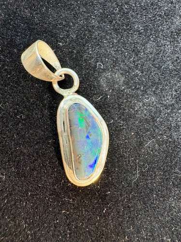 Australian black opal pendant