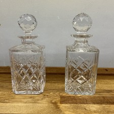 2 x Thomas Webb Crystal Decanter with Stopper. Different patterns.