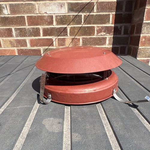 Red metal chimney - chimney, cowl