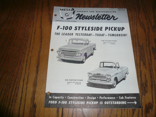 1958 ford newsletter f 100 - ford,