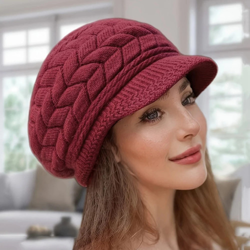 Women knitted newsboy hat - newsboy,