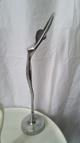 Vtg chrome figurine statue - vtg,