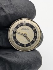 Cyma Watch Movement 46631 Marked Bad Balance Wheel Swiss Made For Parts 21mm