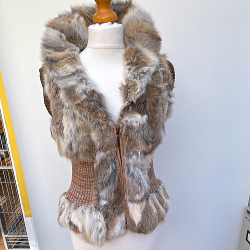 Women rabbit fur sleeveless - women's,